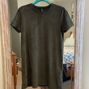Forever 21 Hunter Green faux suede dress